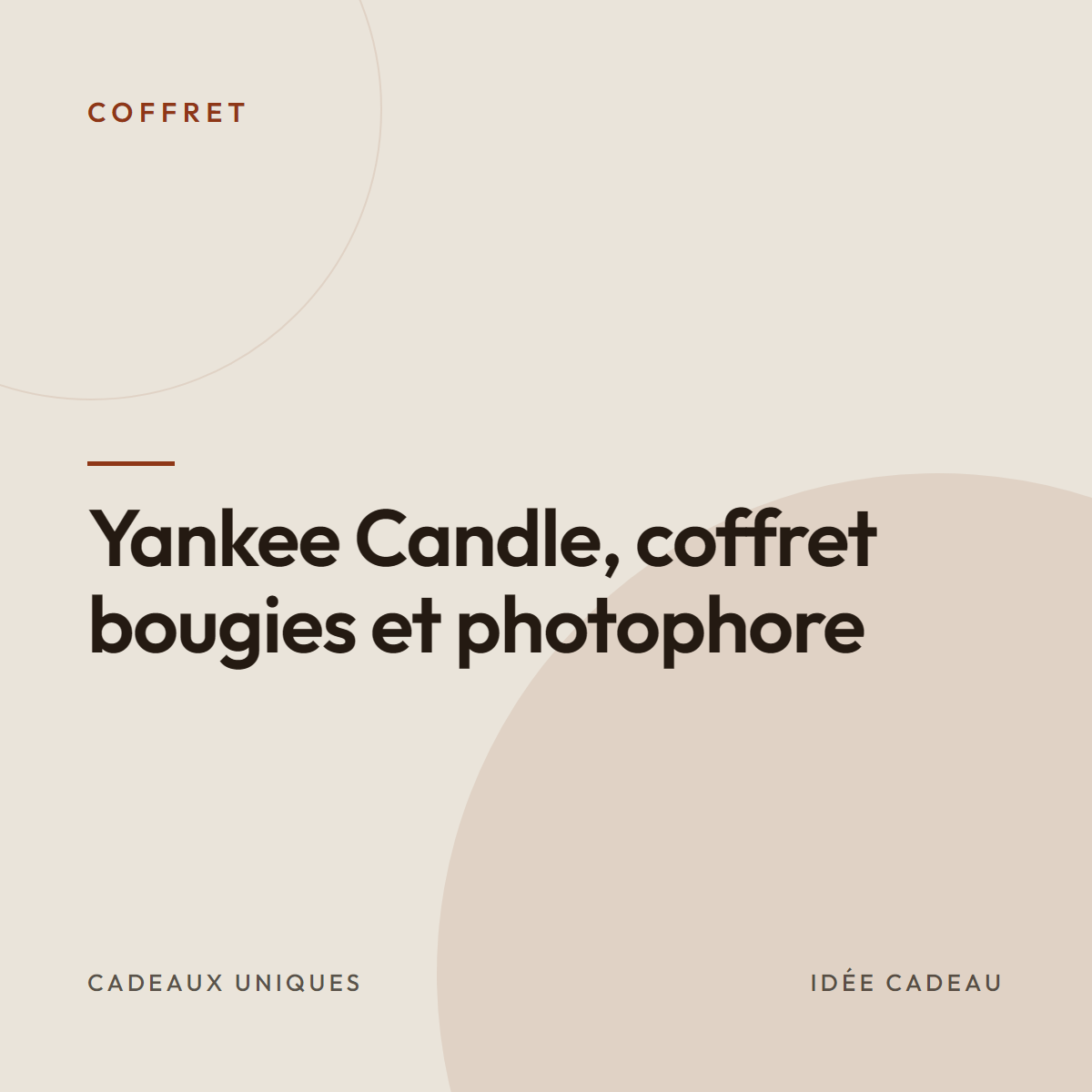 Yankee Candle, coffret bougies et photophore