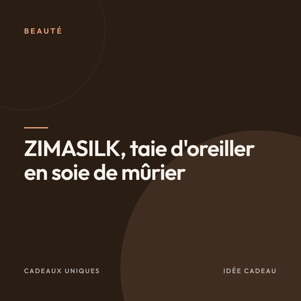 ZIMASILK, taie d&rsquo;oreiller en soie de mûrier